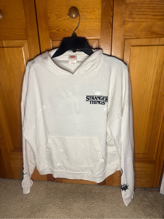 PacSun Tops - PacSun White Stranger Things Logo Hoodie
